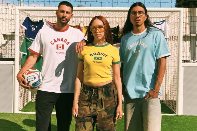 Levi's World Cup national team ringer tees — Canada, Brasil, Argentina